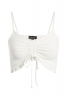 SL1470 Ex Chainstore Ruched Frill Bralet - Ivory x30